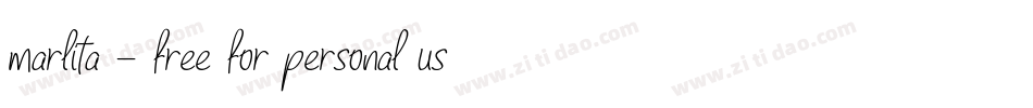 marlita - free for personal use字体转换